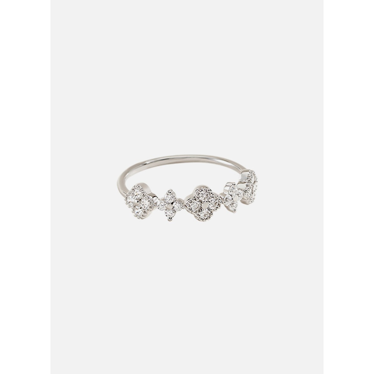 Bague fine Agatha Beloved argent rhodié oxydes - vue 3