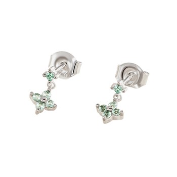 Boucles d'oreilles Agatha Beloved 2 motifs
argent rhodié oxydes verts