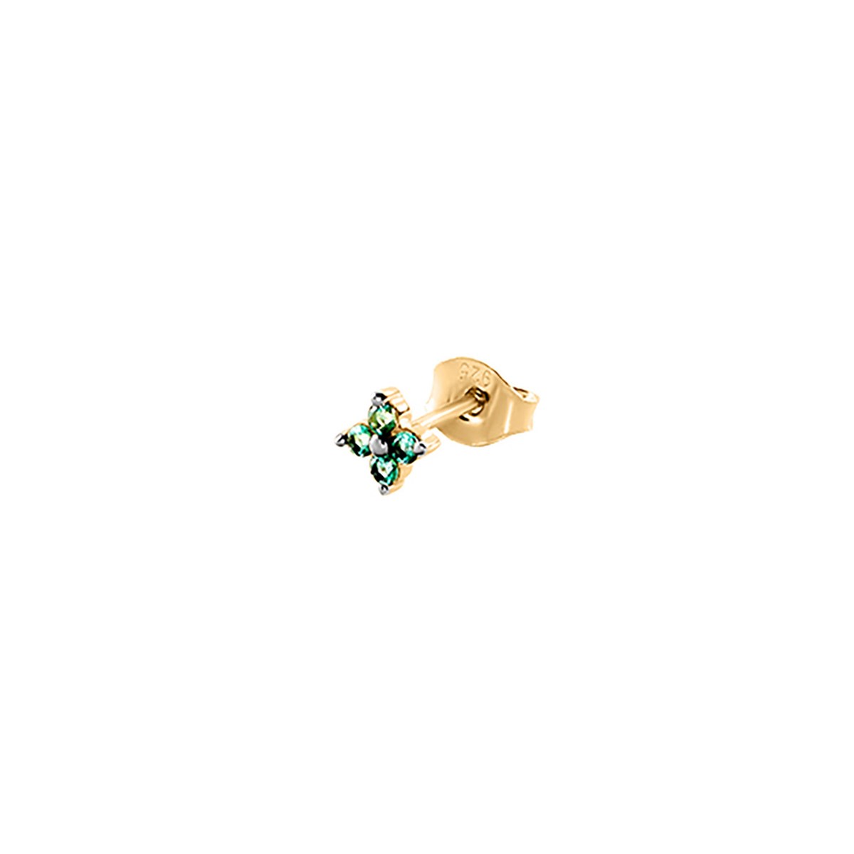 Piercing puce Agatha Gina argent doré fleur oxydes