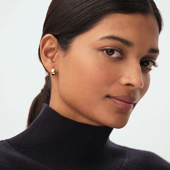 Piercing créole Agatha Anna dodue argent doré