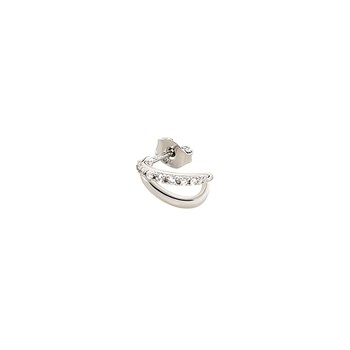Piercing créole Agatha Laura argent rhodié oxydes