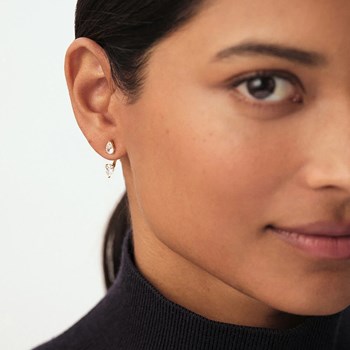 Piercing puce Agatha Dora argent doré goutte oxyde