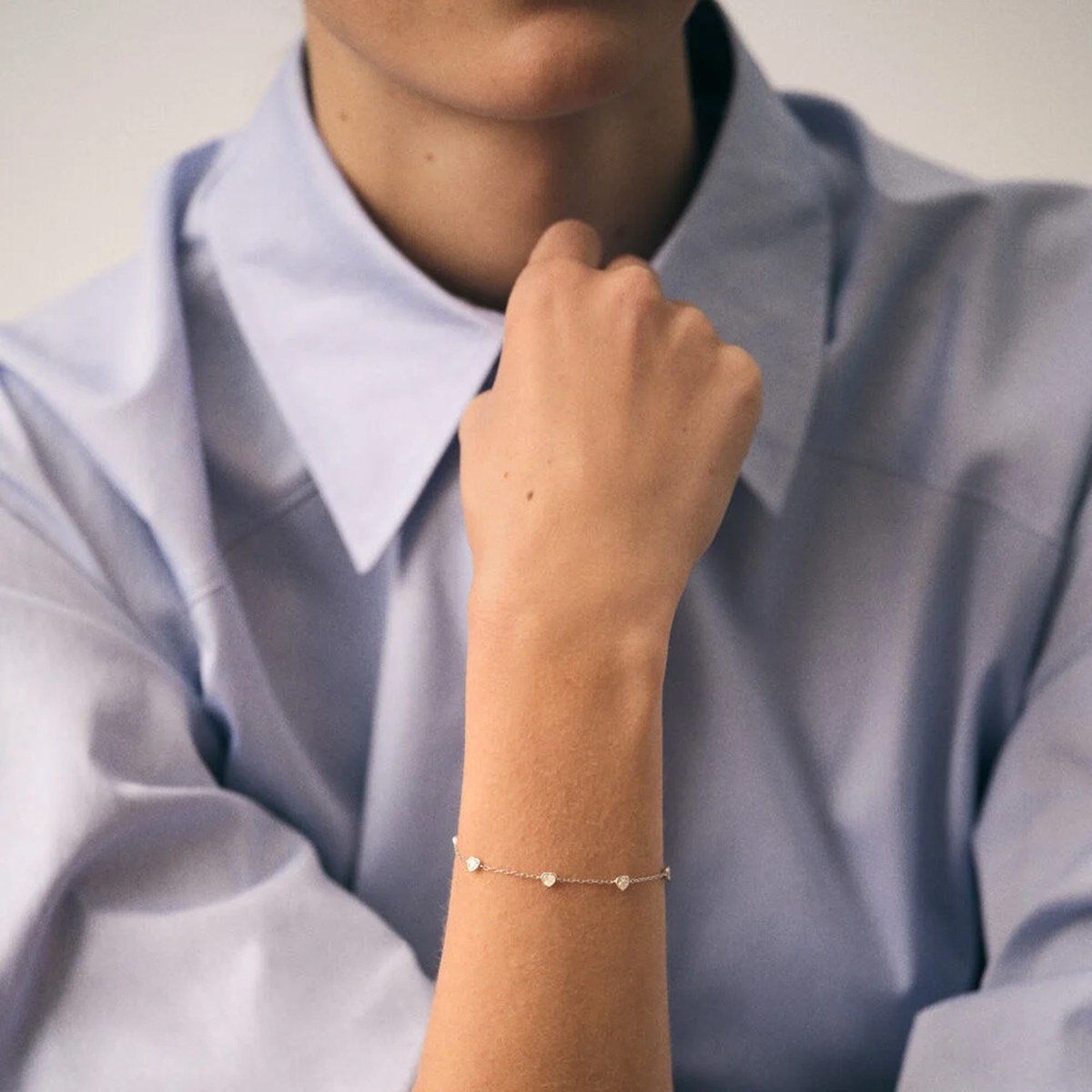 Bracelet Agatha Adorée coeurs en oxydes - vue 2
