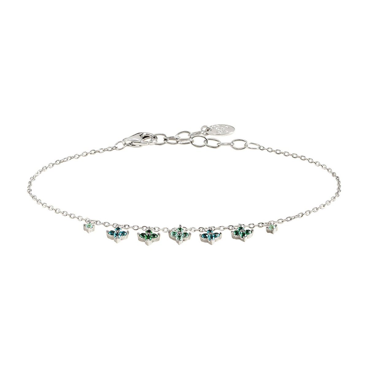 Bracelet Agatha Beloved pampilles fleurs oxydes_x000D_
argent rhodié