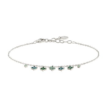 Bracelet Agatha Beloved pampilles fleurs oxydes_x000D_
argent rhodié