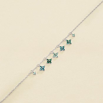 Bracelet Agatha Beloved pampilles fleurs oxydes_x000D_
argent rhodié