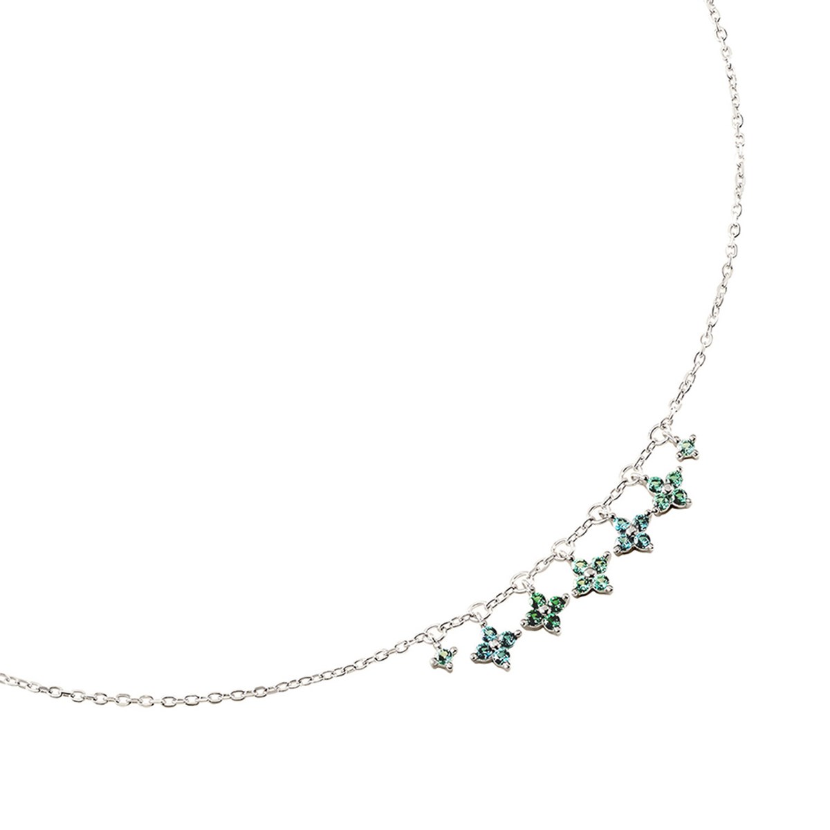 Collier Agatha Beloved argent rhodié pampilles oxyde