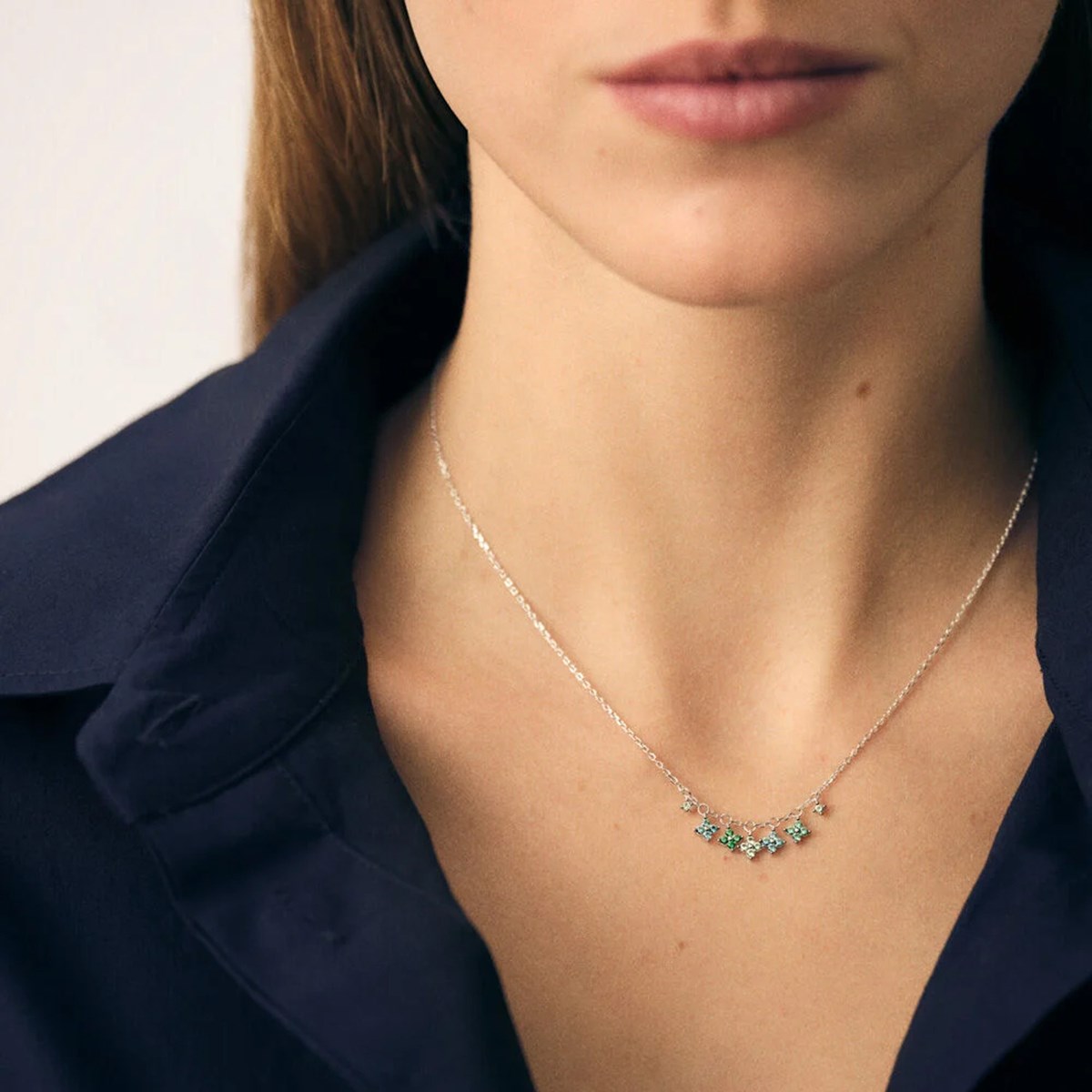 Collier Agatha Beloved argent rhodié pampilles oxyde - vue 2