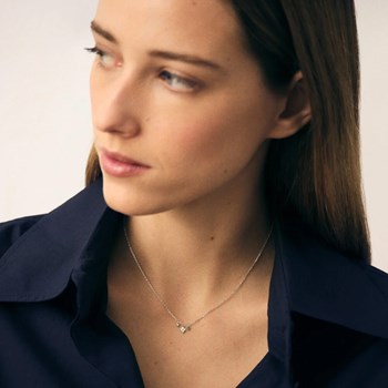 Collier Agatha Beloved argent rhodié 3 pampilles