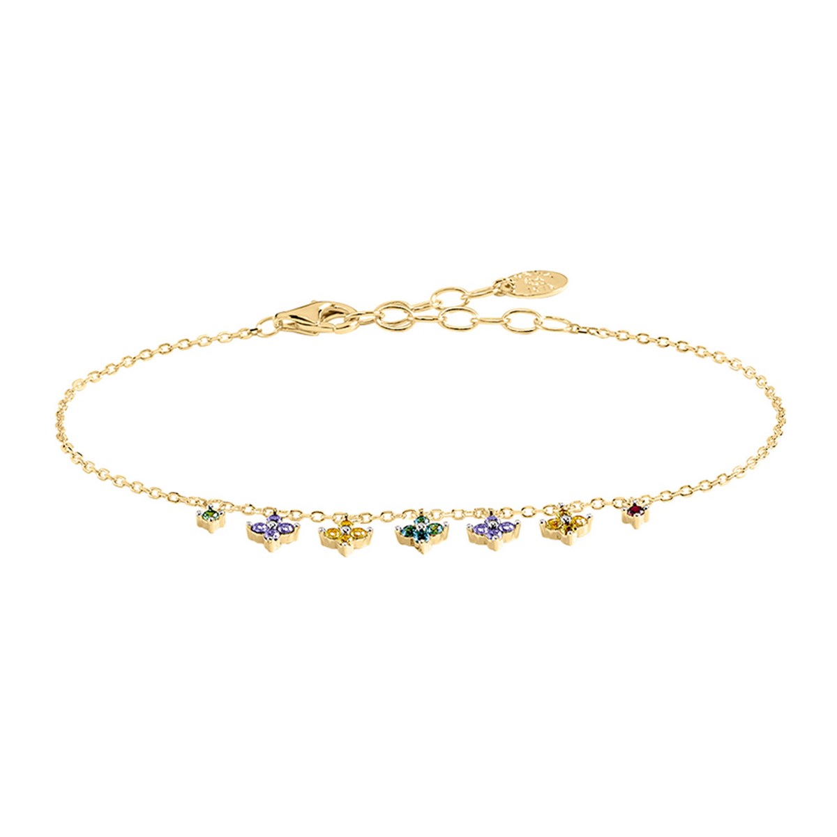 Bracelet Agatha Beloved argent doré pampilles oxydes_x000D_
multicolores
