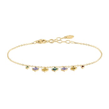 Bracelet Agatha Beloved argent doré pampilles oxydes_x000D_
multicolores