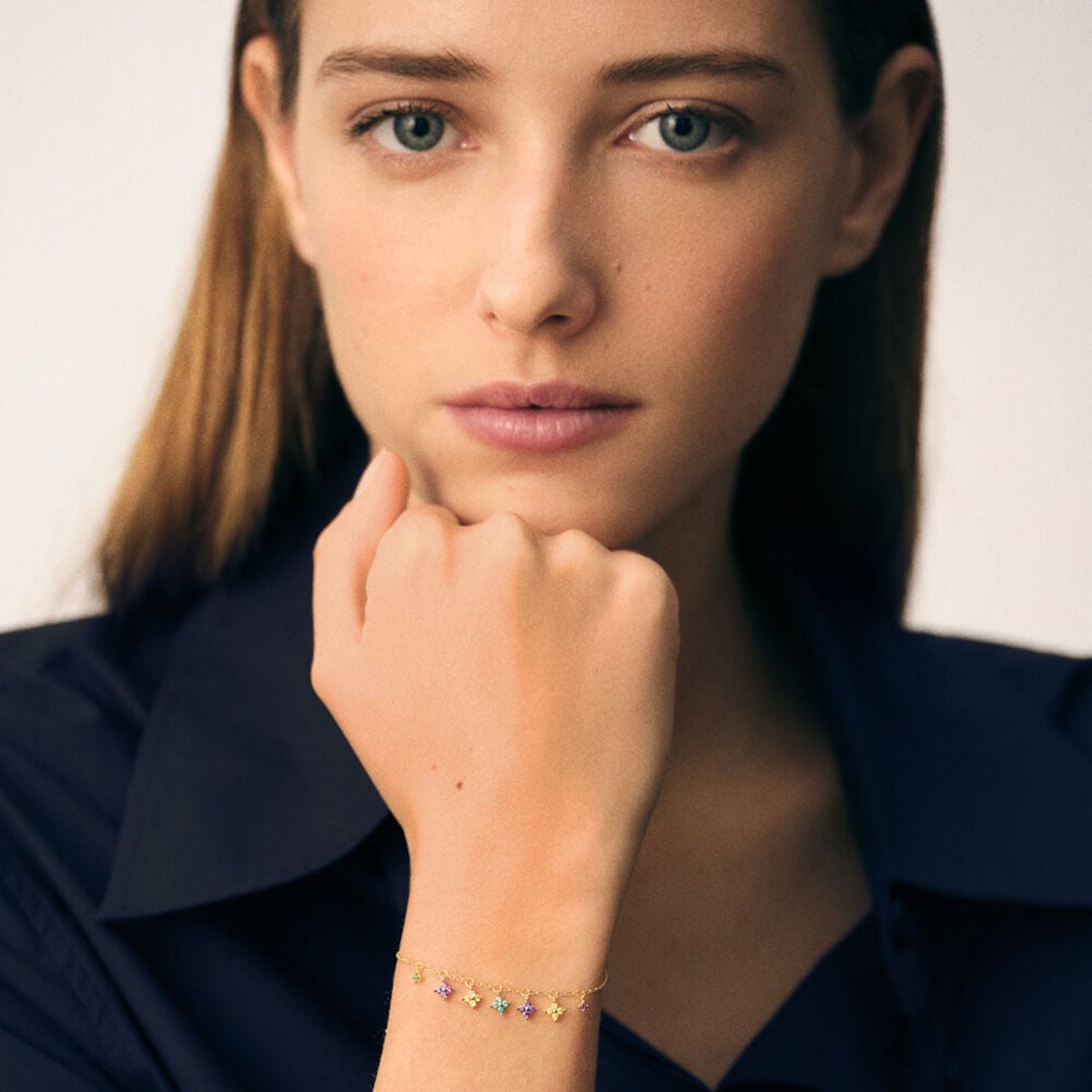 Bracelet Agatha Beloved argent doré pampilles oxydes_x000D_
multicolores - vue 2