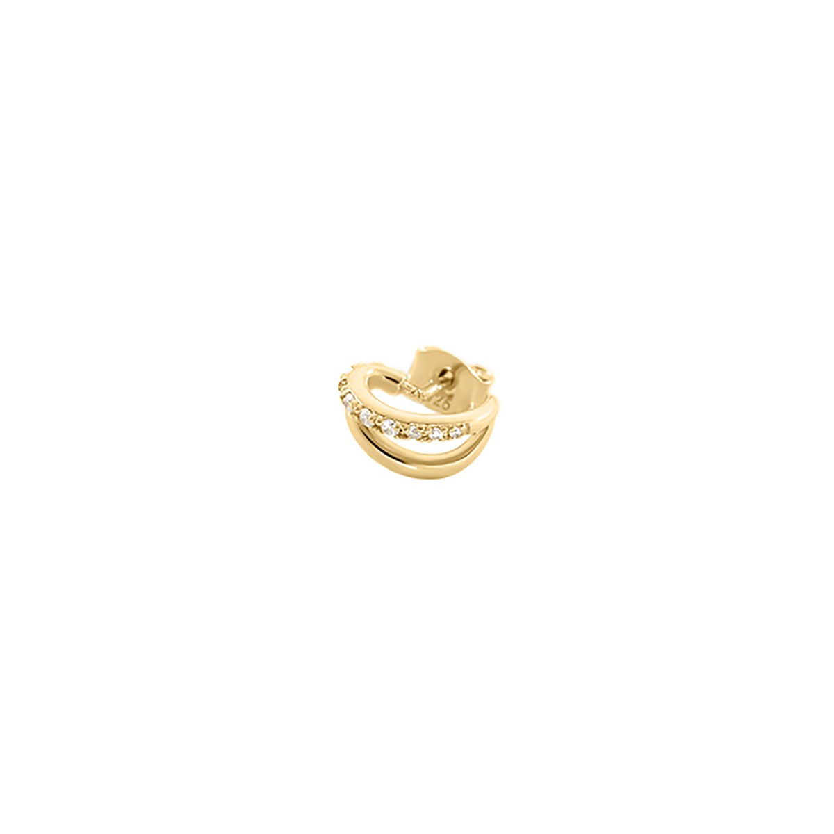 Piercing créole Agatha Laura argent doré oxydes