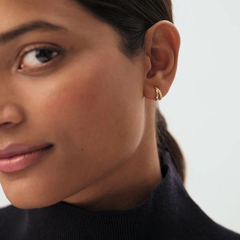 Piercing créole Agatha Laura argent doré oxydes