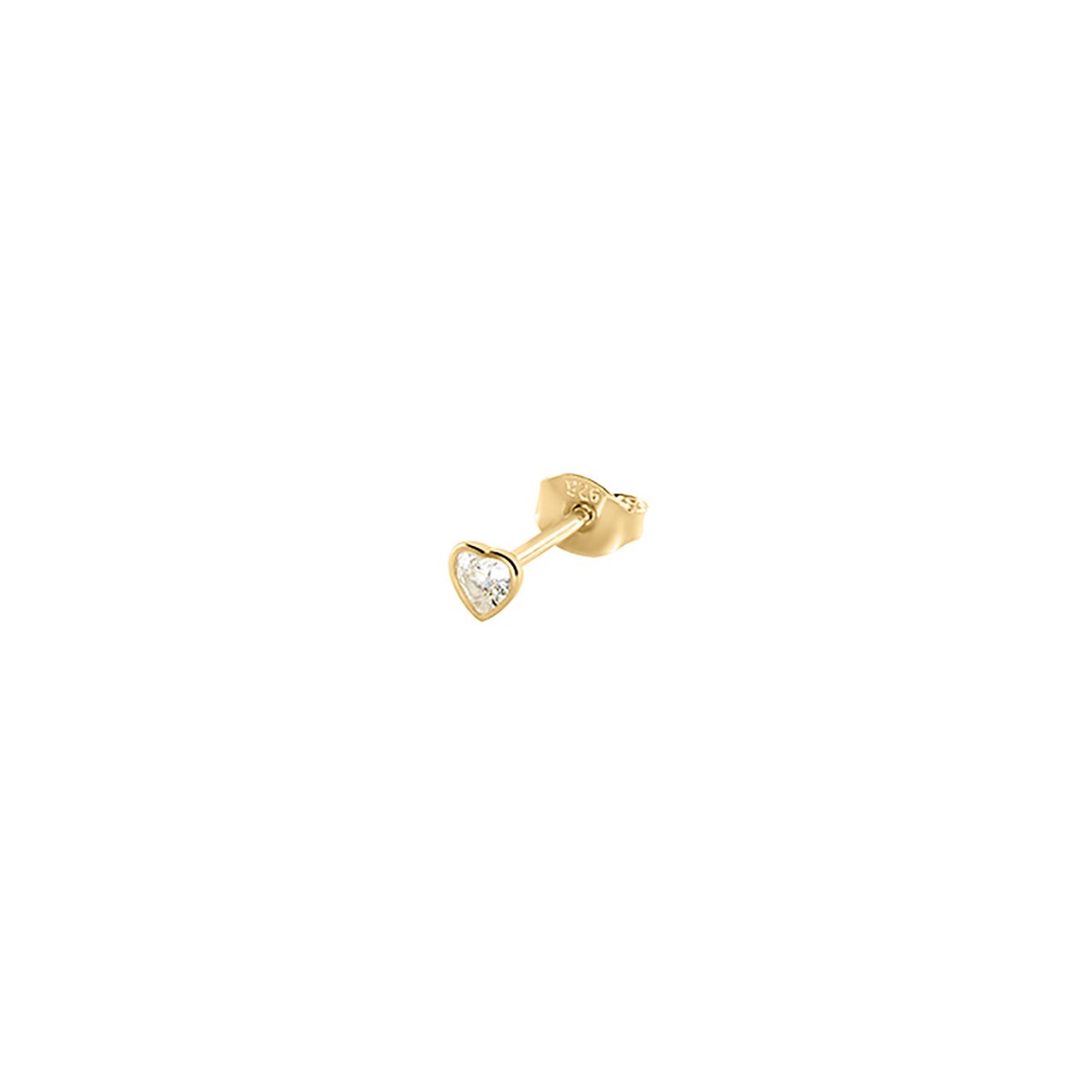 Piercing puce Agatha Lya coeur argent doré