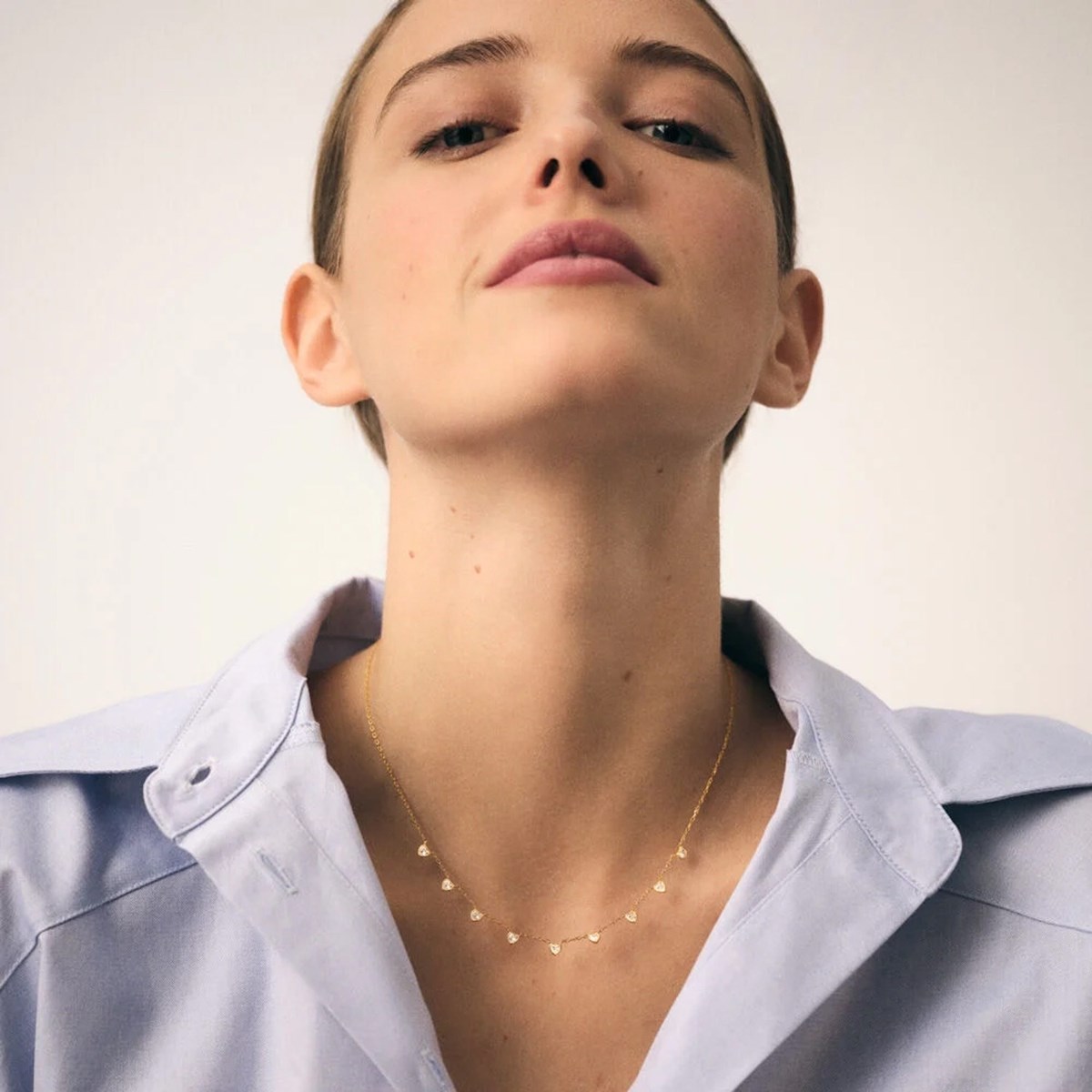 Collier Agatha Adorée argent doré coeurs oxydes - vue 2