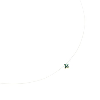 Collier Agatha Beloved fil magique argent doré
oxydes verts