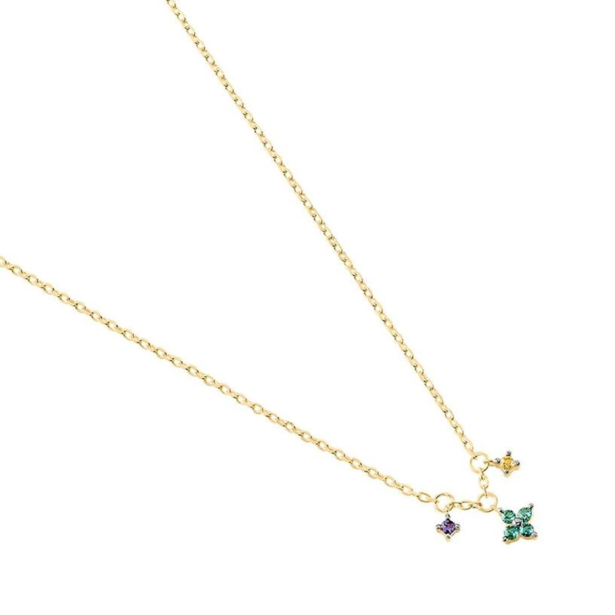 Collier Agatha Beloved argent doré 3 pampilles