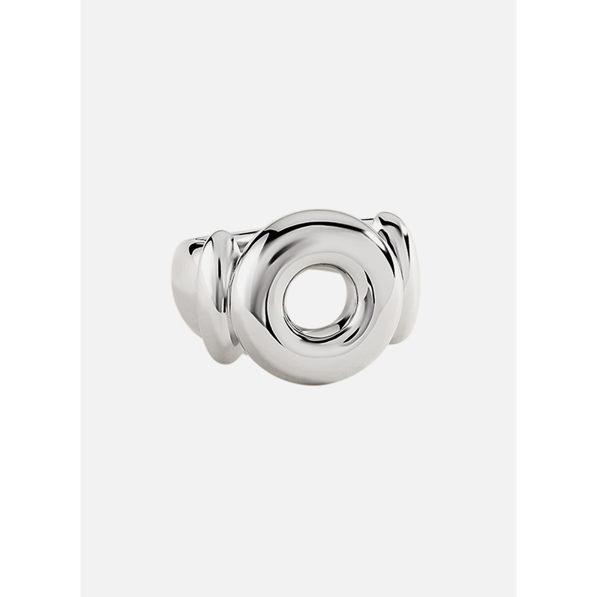 Bague Agatha Alma large forme bouée argent - vue 3