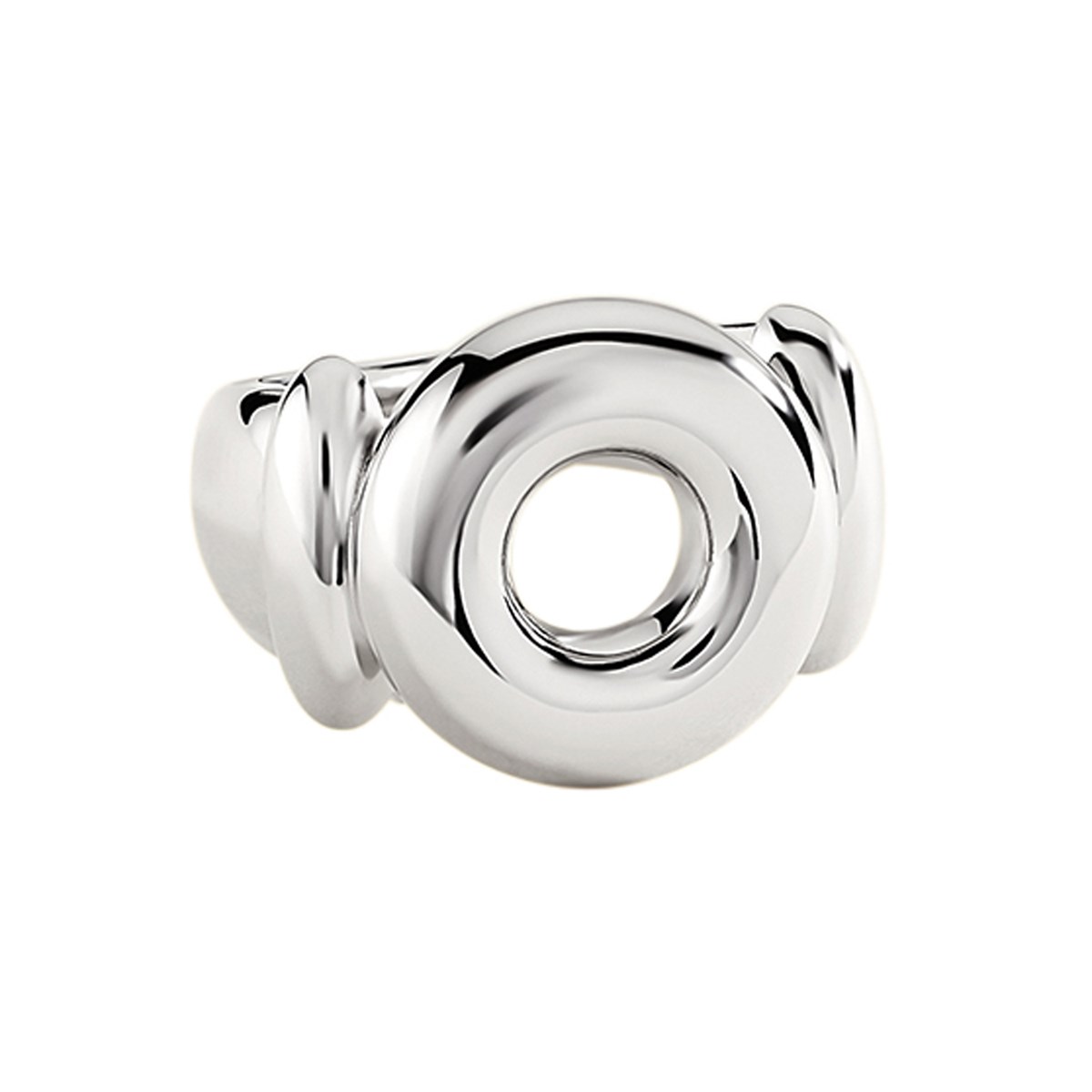 Bague Agatha Alma large forme bouée argent - vue 4