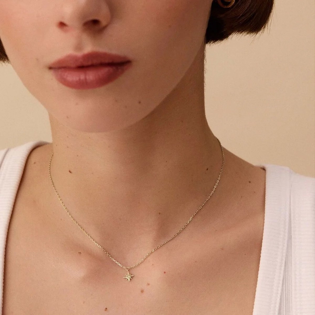 Collier Agatha Ourse étoile argent doré - vue 2