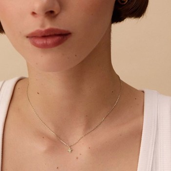 Collier Agatha Ourse étoile argent doré