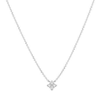 Collier Les Cadettes argenté fleur