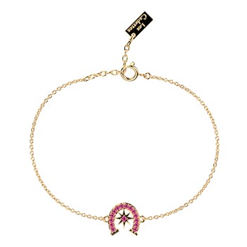 Bracelet Les Georgettes doré fer à cheval rose
Collection Les Cadettes