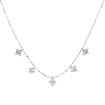 Collier Les Cadettes argenté Fleurs