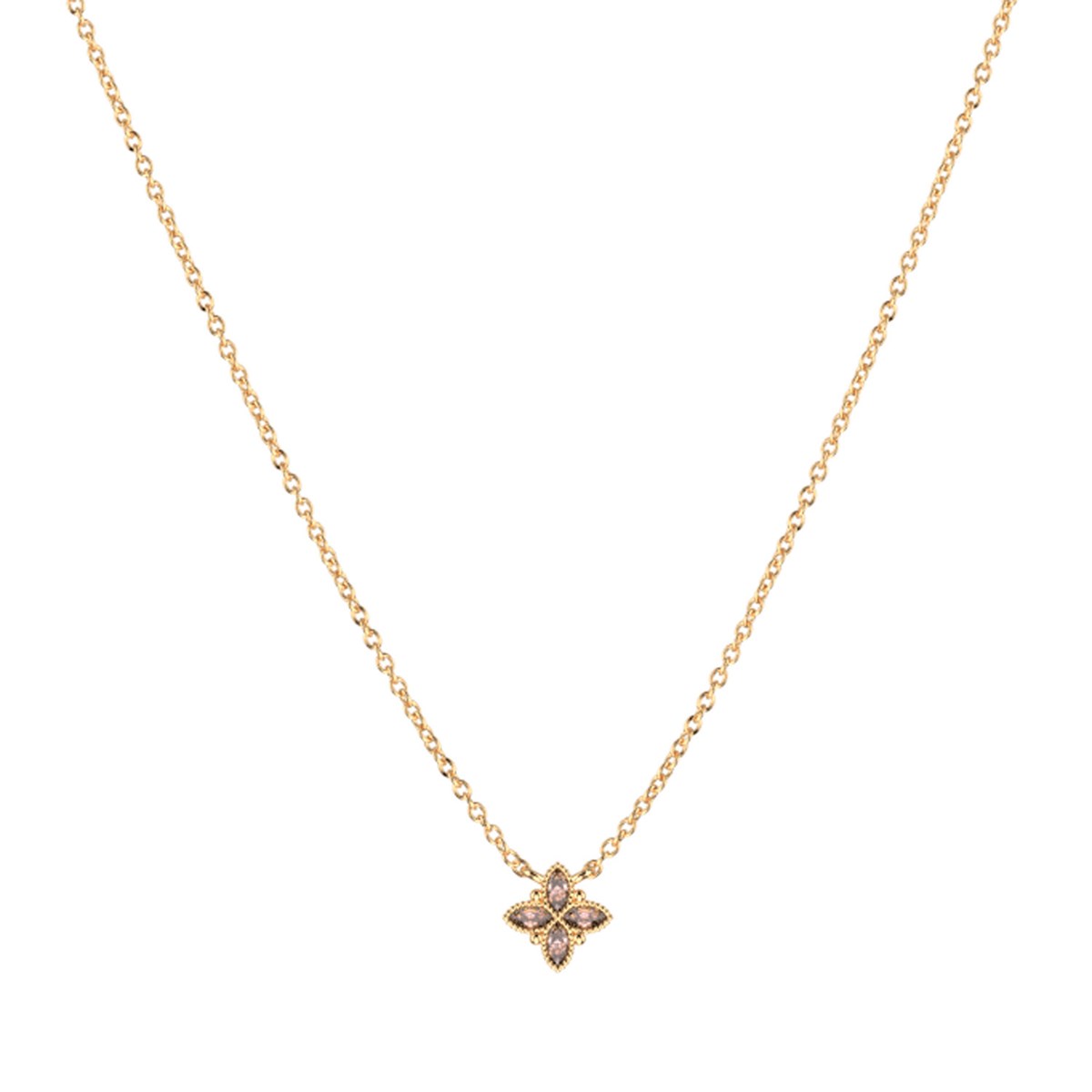 Collier Les Cadettes doré fleur