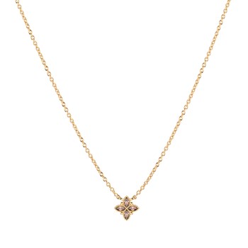 Collier Les Cadettes doré fleur
