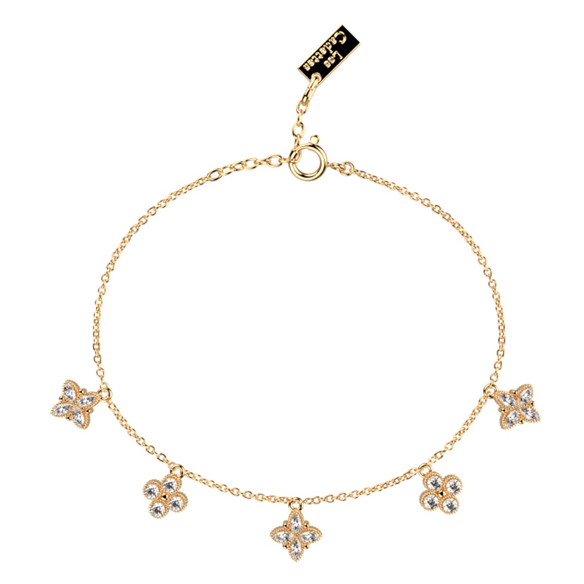 Bracelet Les Georgettes Fleurs doré_x000D_
Collection Les Cadettes