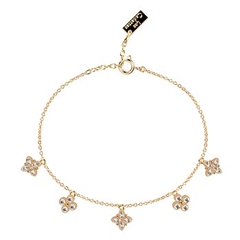 Bracelet Les Georgettes Fleurs doré_x000D_
Collection Les Cadettes