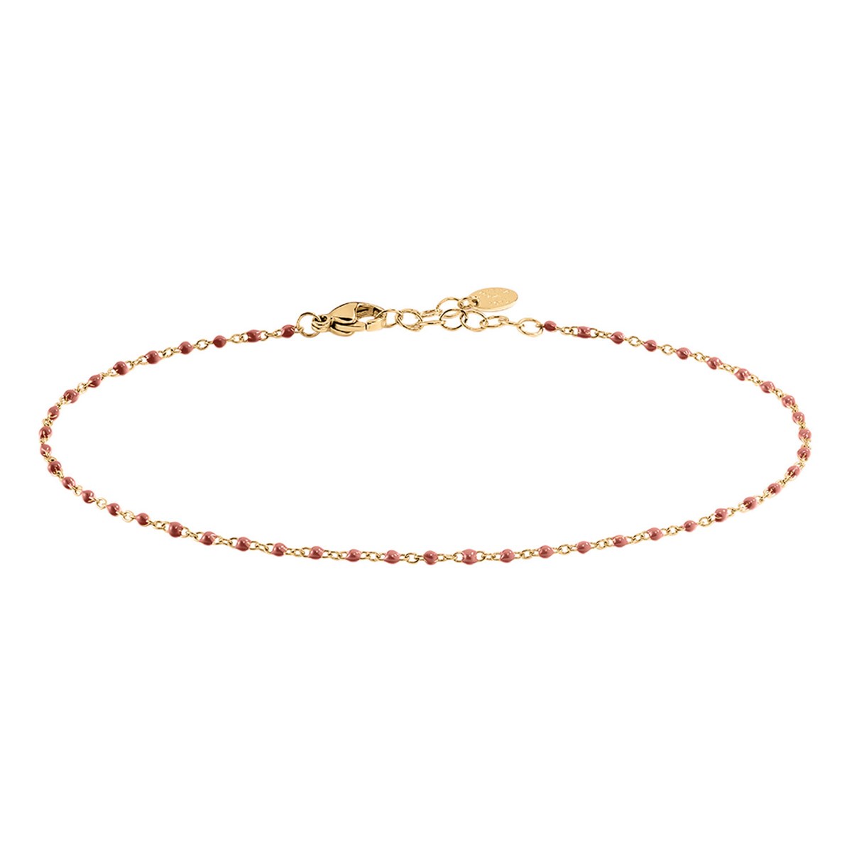Bracelet Agatha Smarty doré perles émail corail