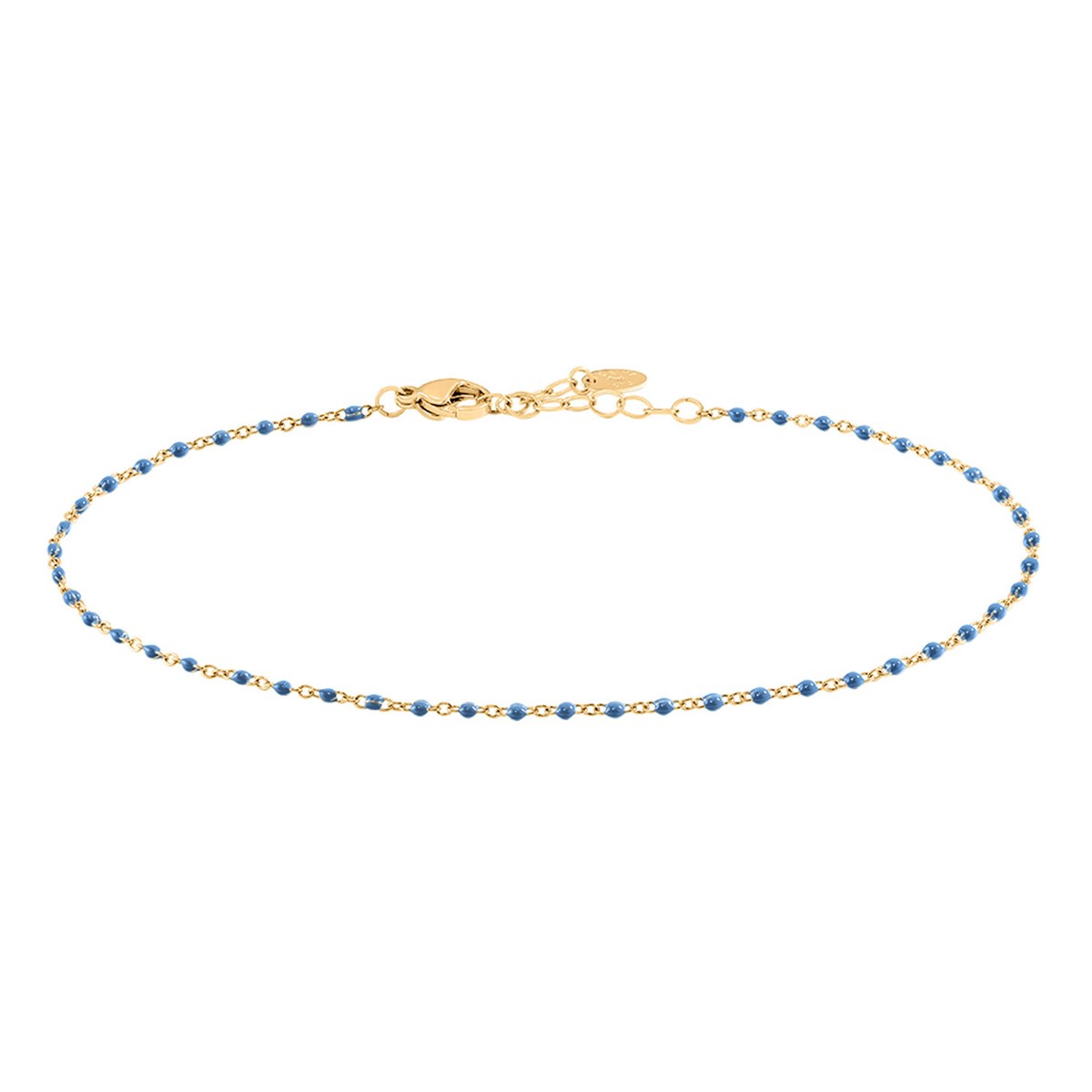 Bracelet Agatha Smarty doré émail bleu roi