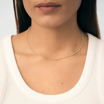 Collier Agatha Smarty doré perles émail turquoise