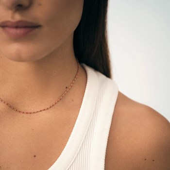 Collier Agatha Smarty doré perles émail corail