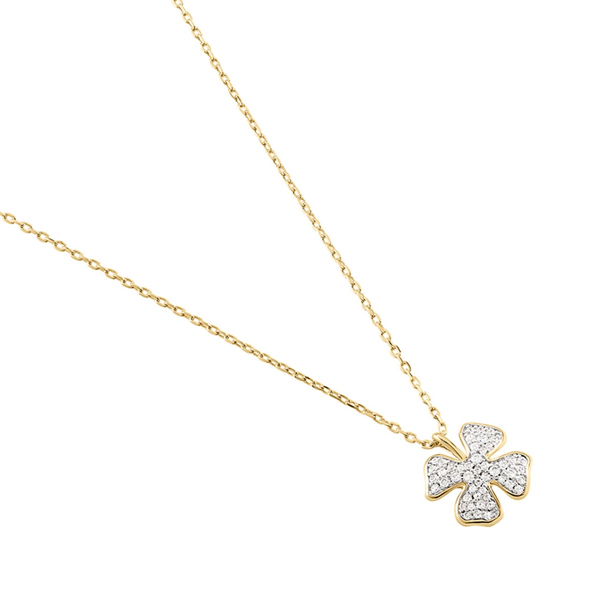 Collier Agatha Felicia doré trèfle