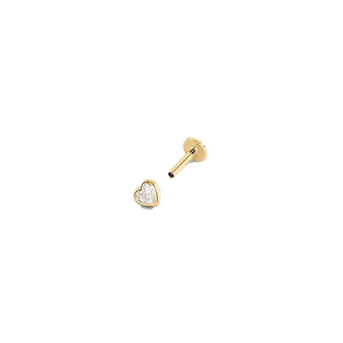 Piercing Agatha Assia Hélix et tragus coeur oxyde - vue 3