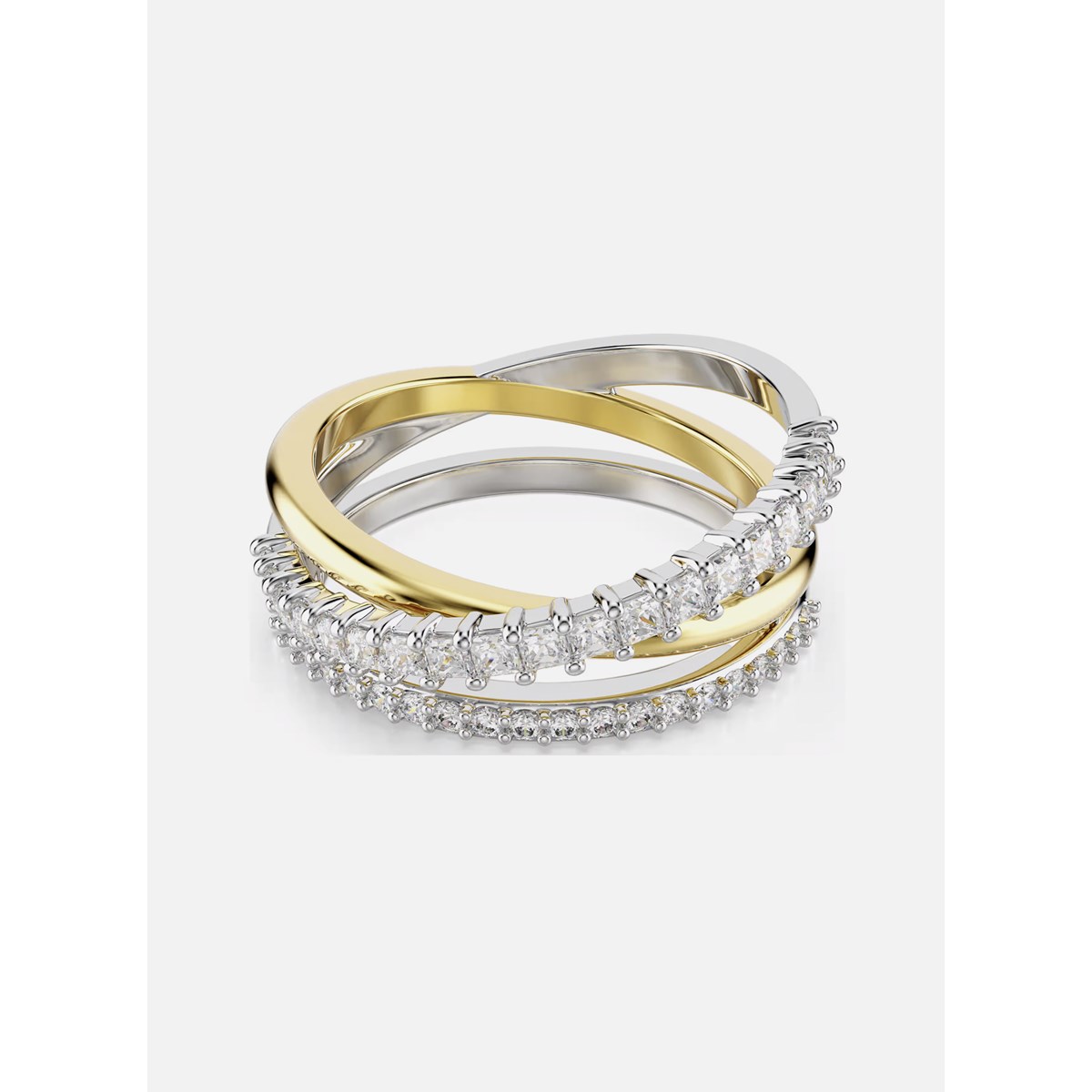 Bague Swarovski Hyperbola bicolore 3 rangs 55 - vue 5
