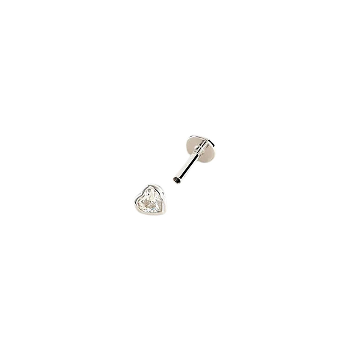 Piercing Agatha Assia Hélix et tragus coeur argent - vue 3