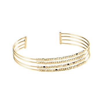 Bracelet manchette Agatha Creobill laiton doré