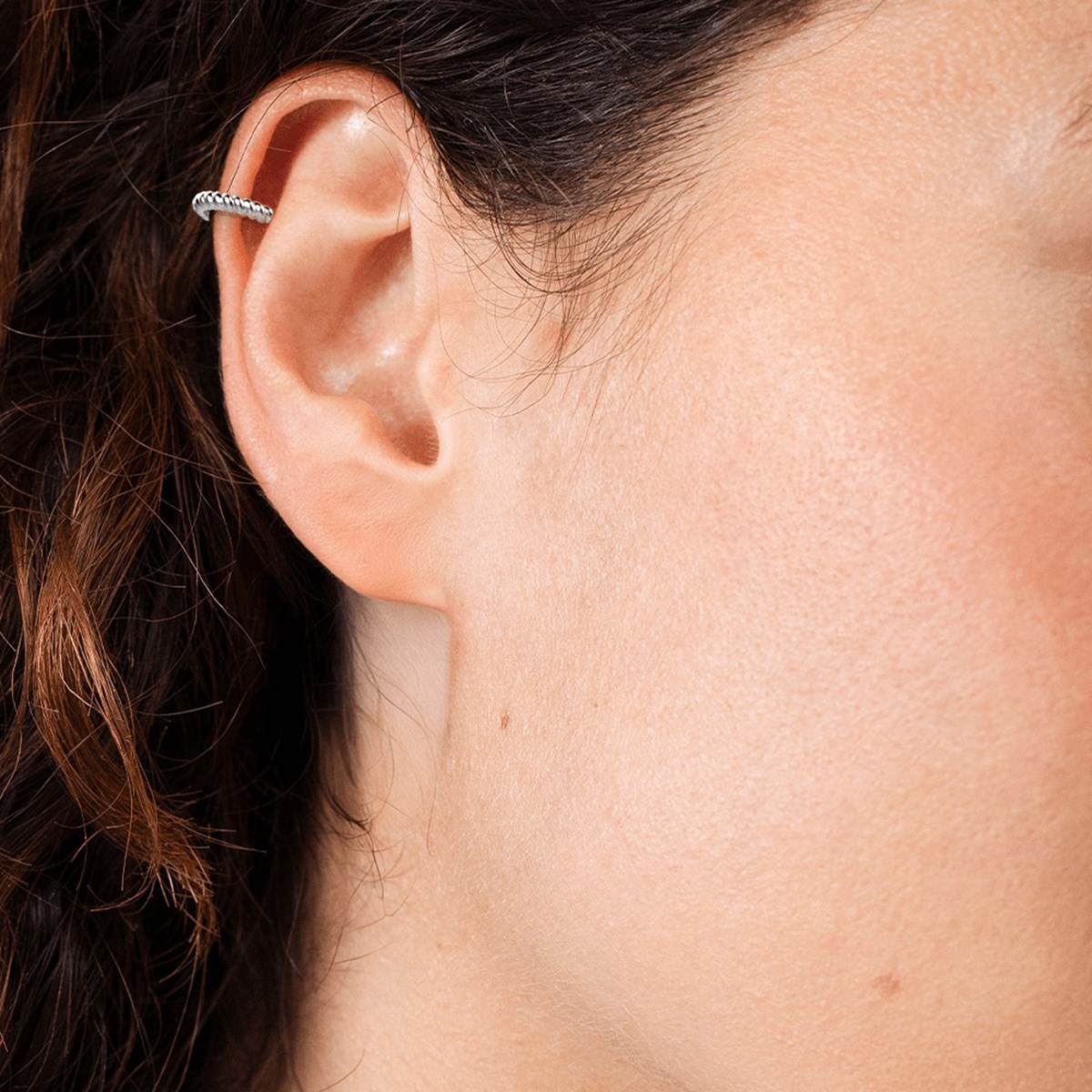 Earcuff Les Cadettes Orion laiton argenté - vue 2