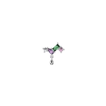 Piercing Les Cadettes Phoenix multicolore
laiton argenté