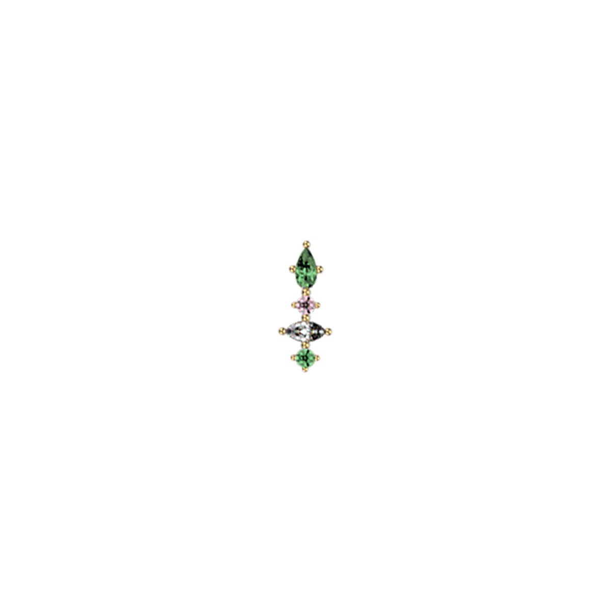 Piercing Les Cadettes Cassiopé multicolore
laiton doré