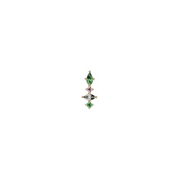 Piercing Les Cadettes Cassiopé multicolore
laiton doré