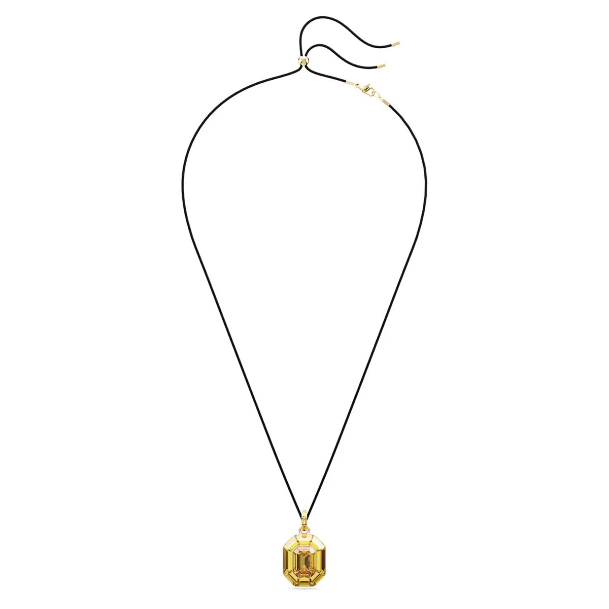 Collier Swarovski Lucent doré octogone jeune - vue 4
