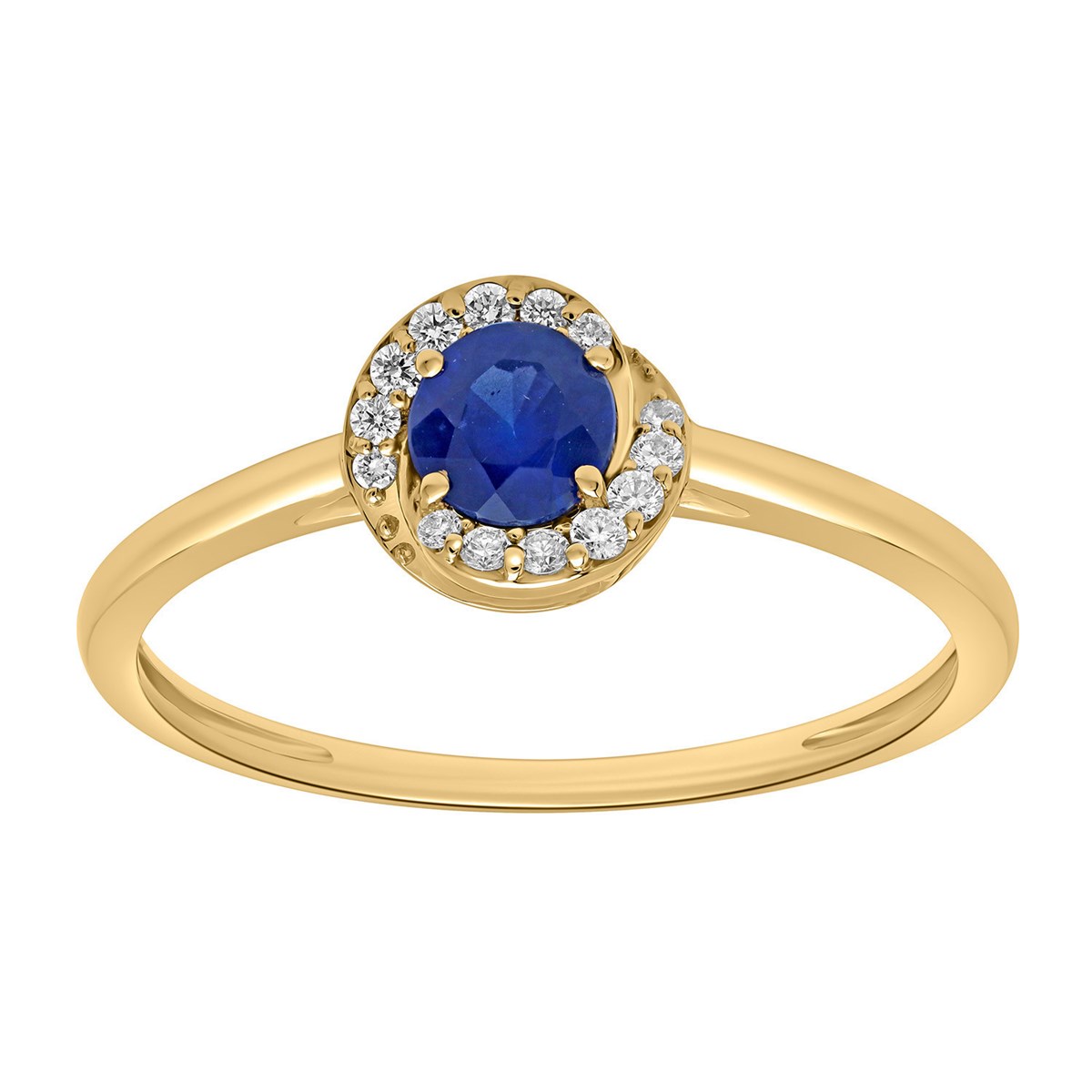 Bague Brillaxis or 18 carats saphir diamants