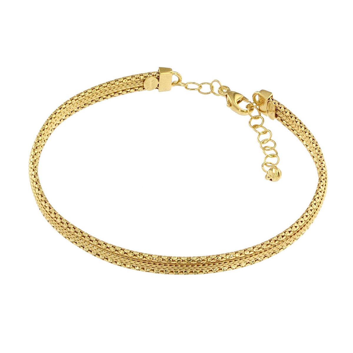Bracelet jonc ouvrable maille milanaise
