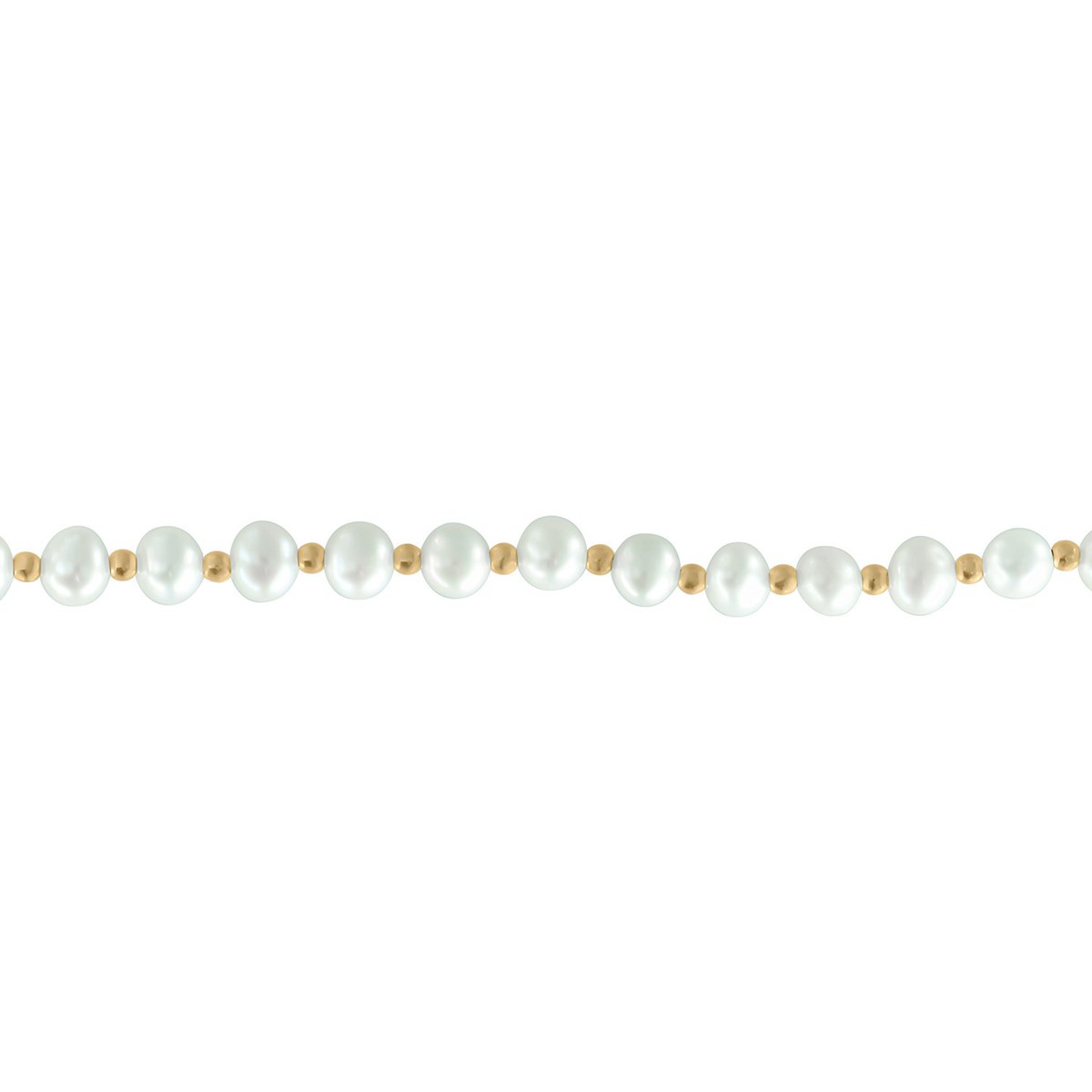 Bracelet perles et boules or jaune 18 carats